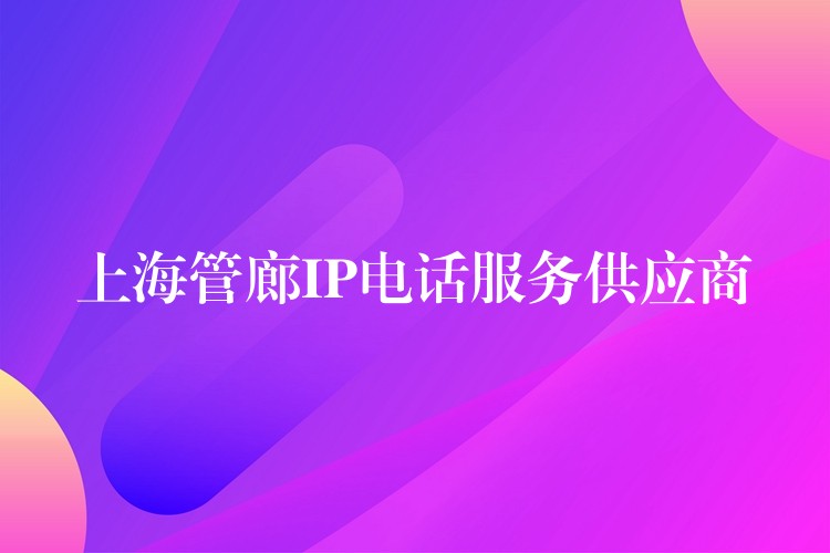  上海管廊IP電話服務供應商