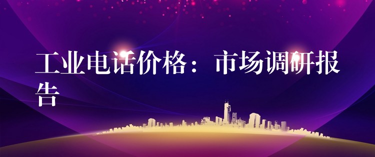 工業(yè)電話價(jià)格：市場(chǎng)調(diào)研報(bào)告