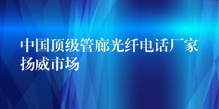  中國(guó)頂級(jí)管廊光纖電話廠家揚(yáng)威市場(chǎng)