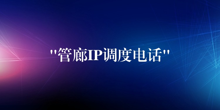 “管廊IP調度電話” “管廊IP調度電話”